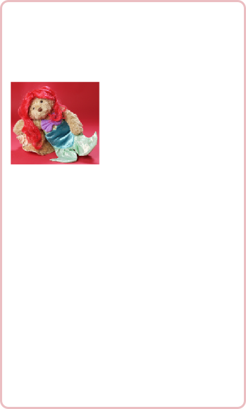 Photo of Melody Bear dressed as a mermaid